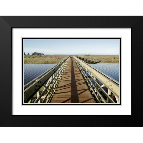 Lagoon Bridge - 2 Black Modern Wood Framed Art Print with Double Matting by Blaustein, Alan