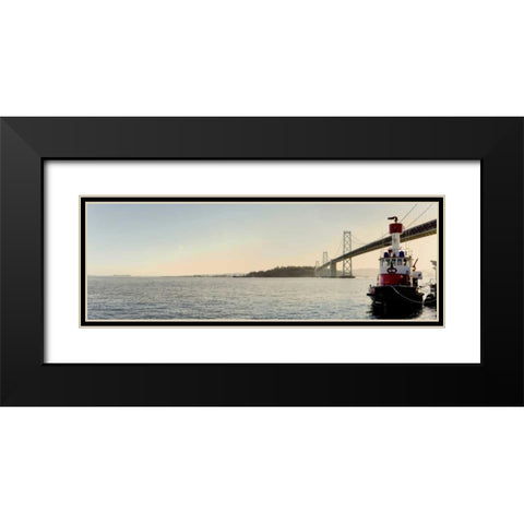 Bay Bridge Pano - 105 Black Modern Wood Framed Art Print with Double Matting by Blaustein, Alan