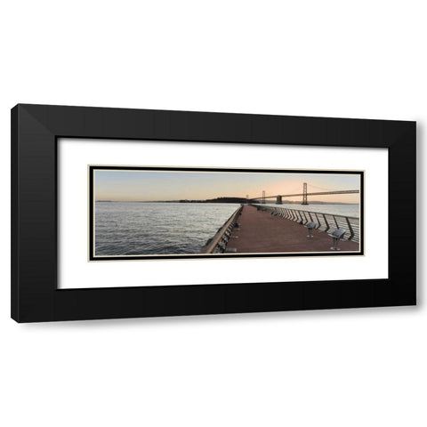 Bay Bridge Pano - 106 Black Modern Wood Framed Art Print with Double Matting by Blaustein, Alan