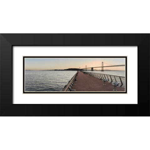 Bay Bridge Pano - 106 Black Modern Wood Framed Art Print with Double Matting by Blaustein, Alan