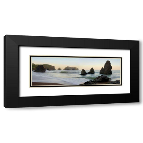 Rodeo Beach pano - 1 Black Modern Wood Framed Art Print with Double Matting by Blaustein, Alan