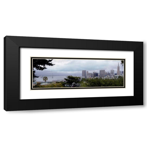 Bay Bridge Pano - 111 Black Modern Wood Framed Art Print with Double Matting by Blaustein, Alan