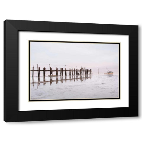 Antique Pier - 103 Black Modern Wood Framed Art Print with Double Matting by Blaustein, Alan
