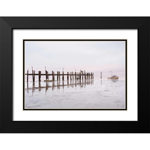 Antique Pier - 103 Black Modern Wood Framed Art Print with Double Matting by Blaustein, Alan