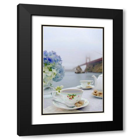 Dream Cafe Golden Gate Bridge - 12 Black Modern Wood Framed Art Print with Double Matting by Blaustein, Alan