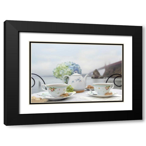 Dream Cafe Golden Gate Bridge - 11 Black Modern Wood Framed Art Print with Double Matting by Blaustein, Alan
