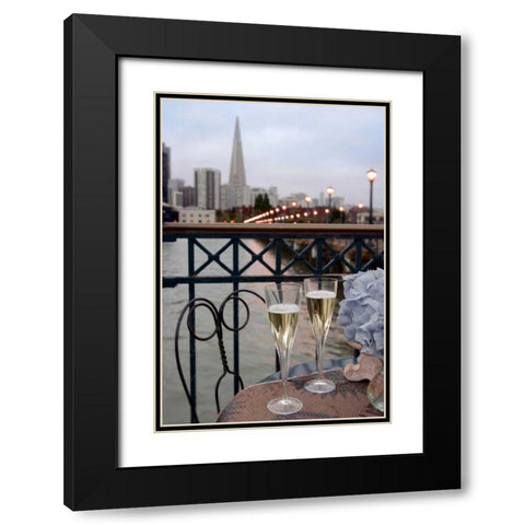 Dream Cafe Broadway Pier - 20 Black Modern Wood Framed Art Print with Double Matting by Blaustein, Alan