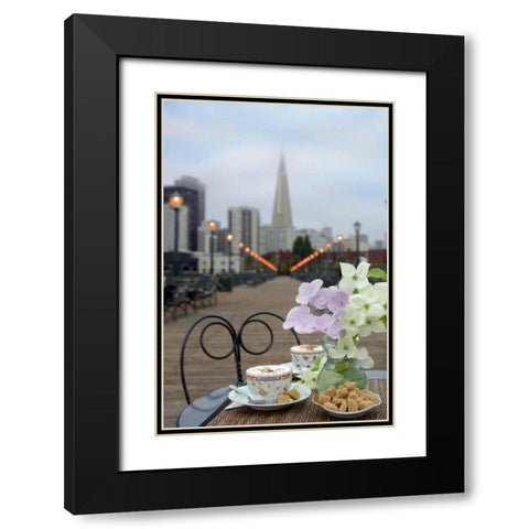 Dream Cafe Broadway Pier - 22 Black Modern Wood Framed Art Print with Double Matting by Blaustein, Alan
