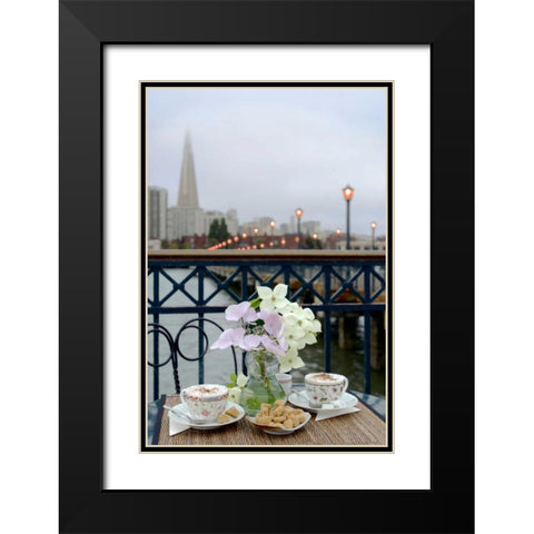 Dream Cafe Broadway Pier - 21 Black Modern Wood Framed Art Print with Double Matting by Blaustein, Alan