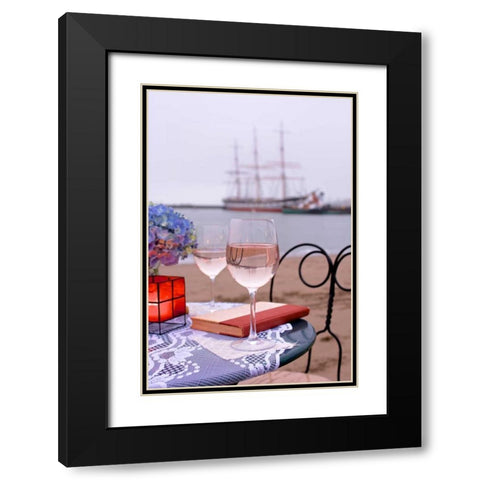 Dream Cafe Hyde St Pier - 31 Black Modern Wood Framed Art Print with Double Matting by Blaustein, Alan