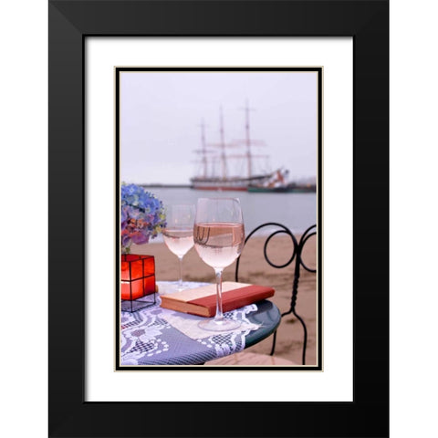 Dream Cafe Hyde St Pier - 31 Black Modern Wood Framed Art Print with Double Matting by Blaustein, Alan