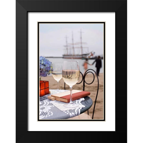 Dream Cafe Hyde St Pier - 29 Black Modern Wood Framed Art Print with Double Matting by Blaustein, Alan