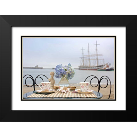 Dream Cafe Hyde St Pier - 33 Black Modern Wood Framed Art Print with Double Matting by Blaustein, Alan