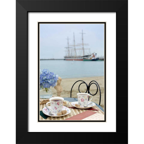Dream Cafe Hyde St Pier - 30 Black Modern Wood Framed Art Print with Double Matting by Blaustein, Alan