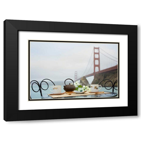 Dream Cafe Golden Gate Bridge - 43 Black Modern Wood Framed Art Print with Double Matting by Blaustein, Alan