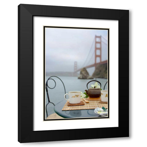 Dream Cafe Golden Gate Bridge - 42 Black Modern Wood Framed Art Print with Double Matting by Blaustein, Alan