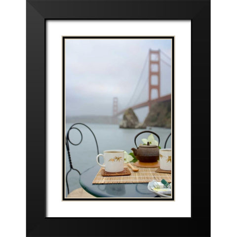 Dream Cafe Golden Gate Bridge - 42 Black Modern Wood Framed Art Print with Double Matting by Blaustein, Alan