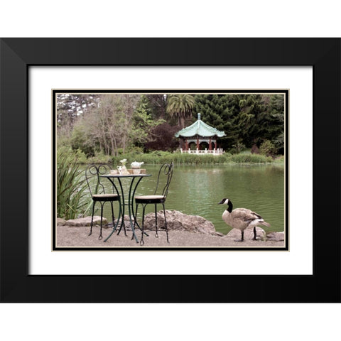 Dream Cafe Stow Lake - 48 Black Modern Wood Framed Art Print with Double Matting by Blaustein, Alan