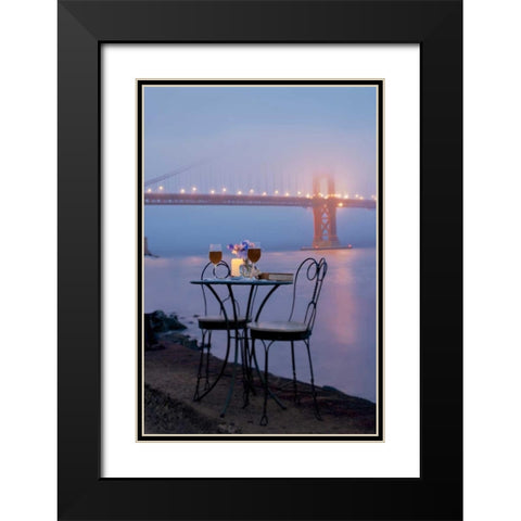 Dream Cafe Golden Gate Bridge - 51 Black Modern Wood Framed Art Print with Double Matting by Blaustein, Alan