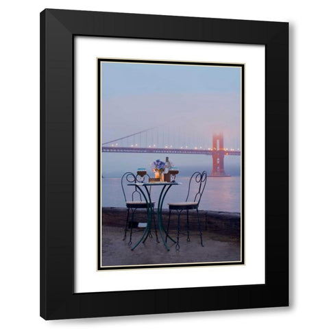 Dream Cafe Golden Gate Bridge - 52 Black Modern Wood Framed Art Print with Double Matting by Blaustein, Alan