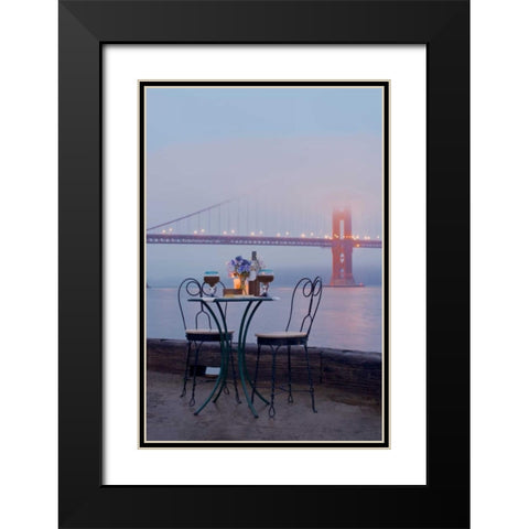 Dream Cafe Golden Gate Bridge - 52 Black Modern Wood Framed Art Print with Double Matting by Blaustein, Alan