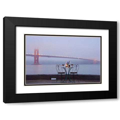 Dream Cafe Golden Gate Bridge - 53 Black Modern Wood Framed Art Print with Double Matting by Blaustein, Alan