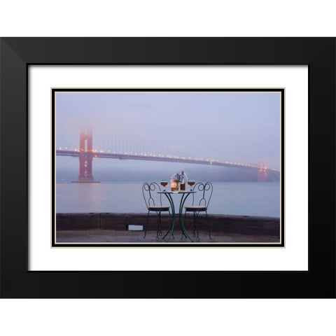 Dream Cafe Golden Gate Bridge - 53 Black Modern Wood Framed Art Print with Double Matting by Blaustein, Alan