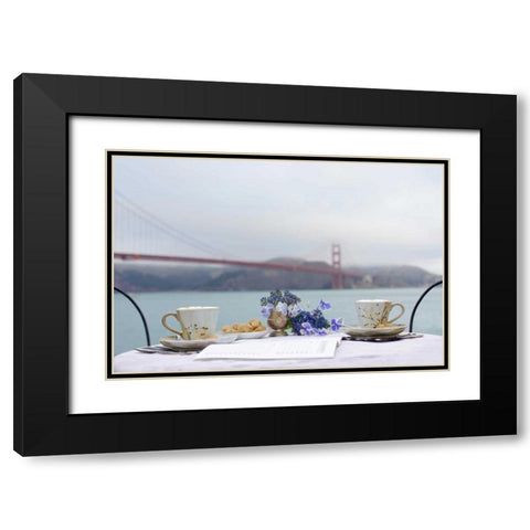 Dream Cafe Golden Gate Bridge - 54 Black Modern Wood Framed Art Print with Double Matting by Blaustein, Alan