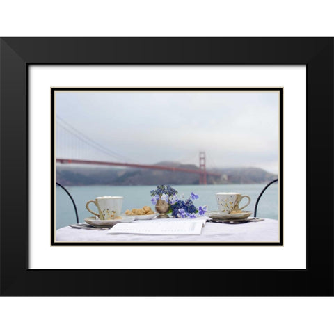 Dream Cafe Golden Gate Bridge - 54 Black Modern Wood Framed Art Print with Double Matting by Blaustein, Alan