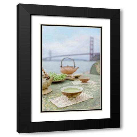 Dream Cafe Golden Gate Bridge - 65 Black Modern Wood Framed Art Print with Double Matting by Blaustein, Alan