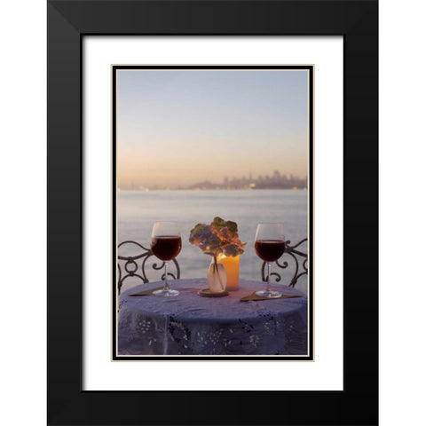 Dream Cafe Golden Gate Bridge - 69 Black Modern Wood Framed Art Print with Double Matting by Blaustein, Alan