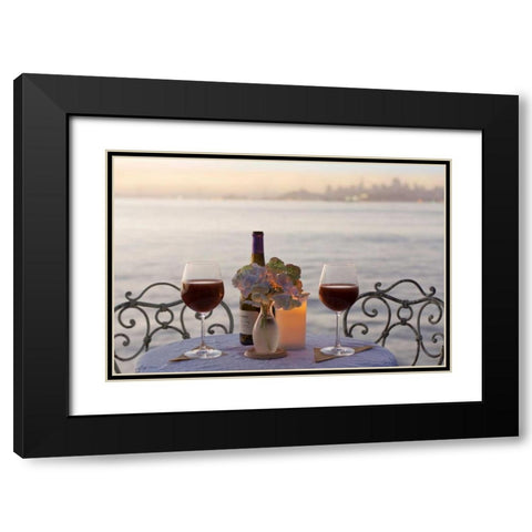 Dream Cafe Golden Gate Bridge - 71 Black Modern Wood Framed Art Print with Double Matting by Blaustein, Alan