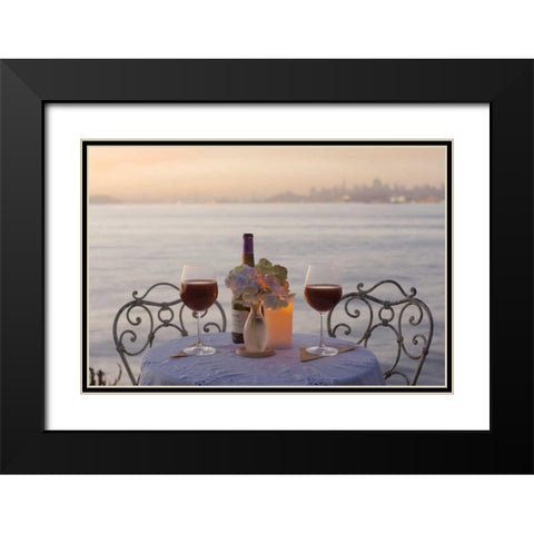 Dream Cafe Golden Gate Bridge - 70 Black Modern Wood Framed Art Print with Double Matting by Blaustein, Alan