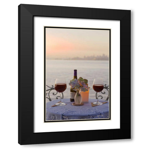 Dream Cafe Golden Gate Bridge - 72 Black Modern Wood Framed Art Print with Double Matting by Blaustein, Alan