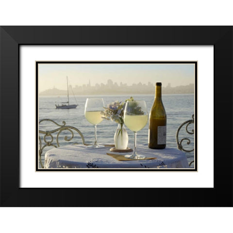 Dream Cafe Golden Gate Bridge - 74 Black Modern Wood Framed Art Print with Double Matting by Blaustein, Alan