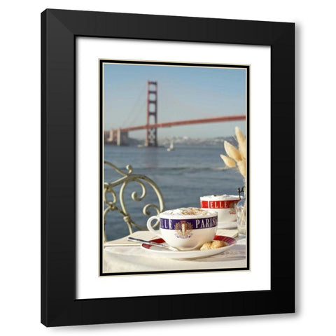 Dream Cafe Golden Gate Bridge - 76 Black Modern Wood Framed Art Print with Double Matting by Blaustein, Alan