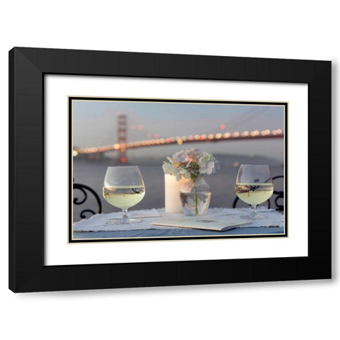 Dream Cafe Golden Gate Bridge - 79 Black Modern Wood Framed Art Print with Double Matting by Blaustein, Alan