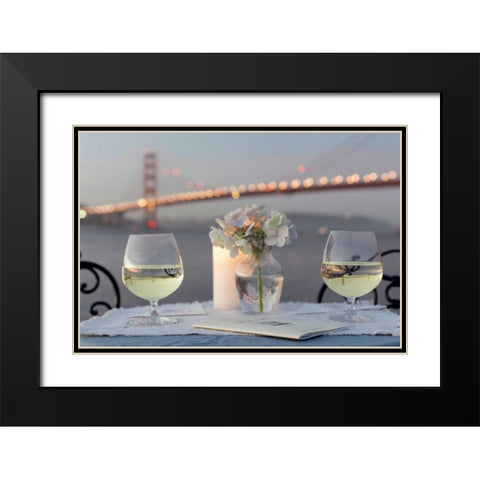 Dream Cafe Golden Gate Bridge - 79 Black Modern Wood Framed Art Print with Double Matting by Blaustein, Alan