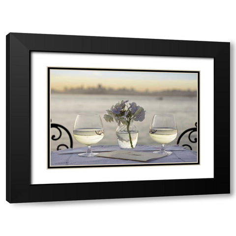 Dream Cafe Golden Gate Bridge - 83 Black Modern Wood Framed Art Print with Double Matting by Blaustein, Alan