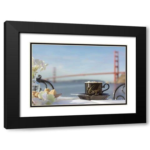 Dream Cafe Golden Gate Bridge - 87 Black Modern Wood Framed Art Print with Double Matting by Blaustein, Alan