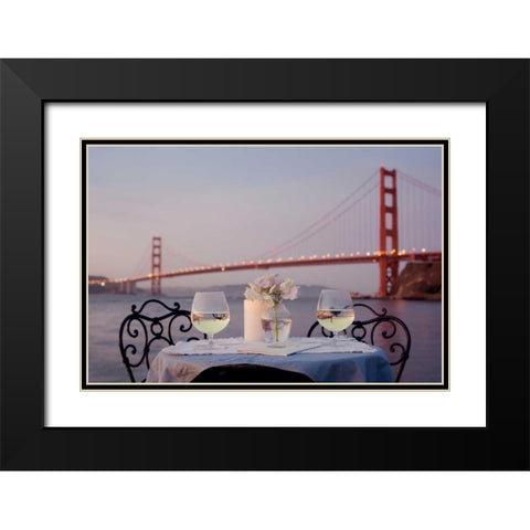 Dream Cafe Golden Gate Bridge - 78 Black Modern Wood Framed Art Print with Double Matting by Blaustein, Alan
