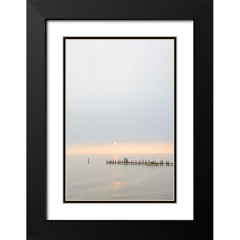 Antique Pier - 40 Black Modern Wood Framed Art Print with Double Matting by Blaustein, Alan