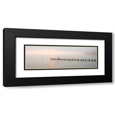 Antique Pier - 38 Black Modern Wood Framed Art Print with Double Matting by Blaustein, Alan