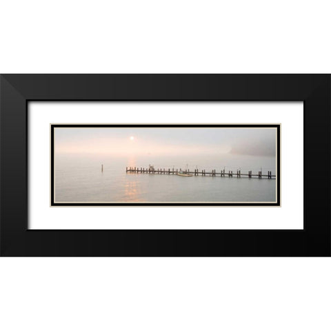 Antique Pier - 38 Black Modern Wood Framed Art Print with Double Matting by Blaustein, Alan