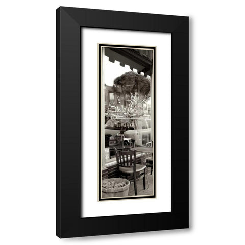 San Francisco Cafe Pano - 3 Black Modern Wood Framed Art Print with Double Matting by Blaustein, Alan