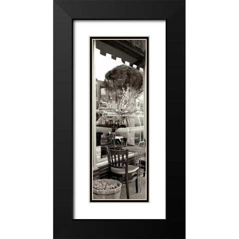 San Francisco Cafe Pano - 3 Black Modern Wood Framed Art Print with Double Matting by Blaustein, Alan