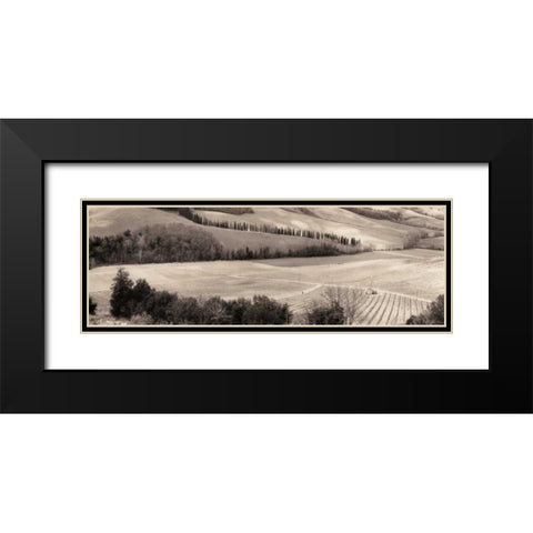 San Gimignano Italia Black Modern Wood Framed Art Print with Double Matting by Blaustein, Alan