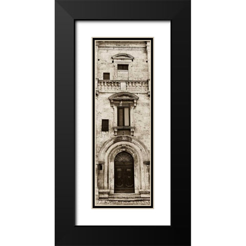 La Porta Via Montepulciano Black Modern Wood Framed Art Print with Double Matting by Blaustein, Alan