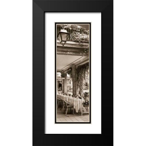 Caffe Bellagio Black Modern Wood Framed Art Print with Double Matting by Blaustein, Alan