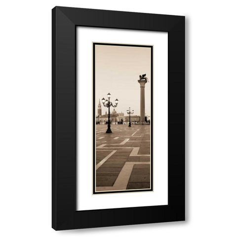 Piazza San Marco No. 2 Black Modern Wood Framed Art Print with Double Matting by Blaustein, Alan